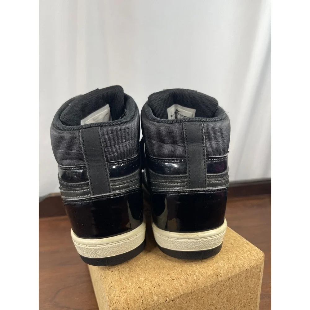 Sky High Hidden Wedge Nike Force Women's Size 7.5 Sneakers Black